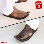 DEAL-11-peshawari-sandal-charsadda-chappal-kheri-deal-buy-1-get-1-free-pure leather-getitpk