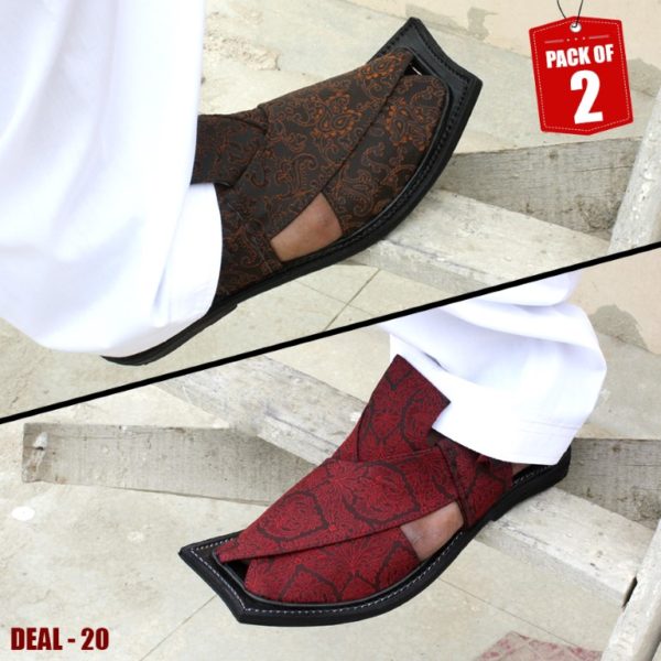 DEAL-20-peshawari-sandal-charsadda-chappal-kheri-deal-buy-1-get-1-free-pure leather-getitpk